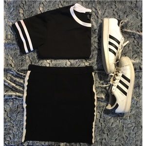 Pin Striped Mini Skirt